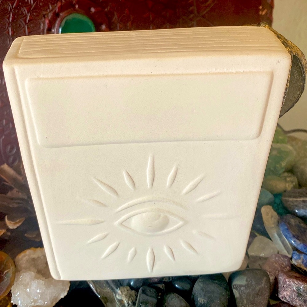 All Seeing Eye Wiccan Pagan Witch Ceramic Witchcraft DIY Painting Art Deco NWT